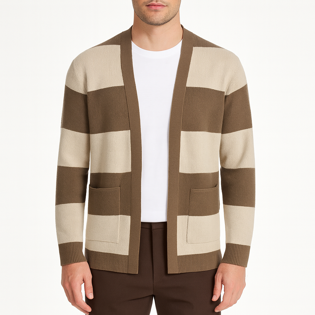 Ariston | Striped Knit Cardigan