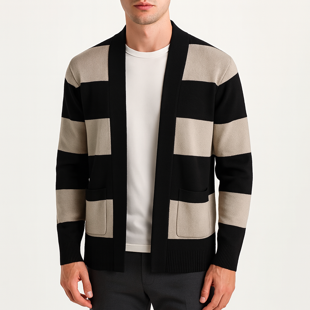 Ariston | Striped Knit Cardigan