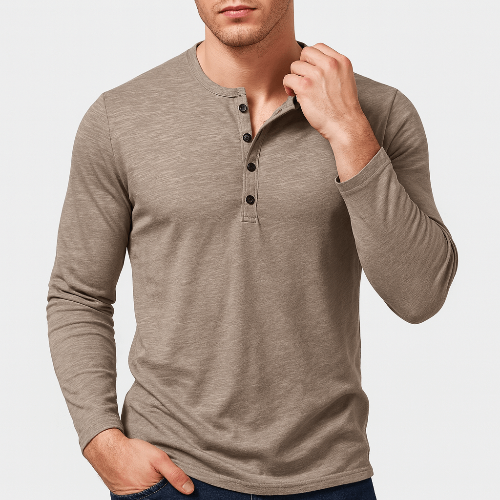 Ariston | Henley Long Sleeve Shirt