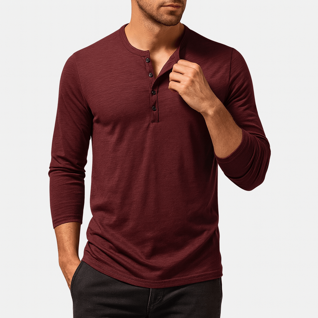 Ariston | Henley Long Sleeve Shirt