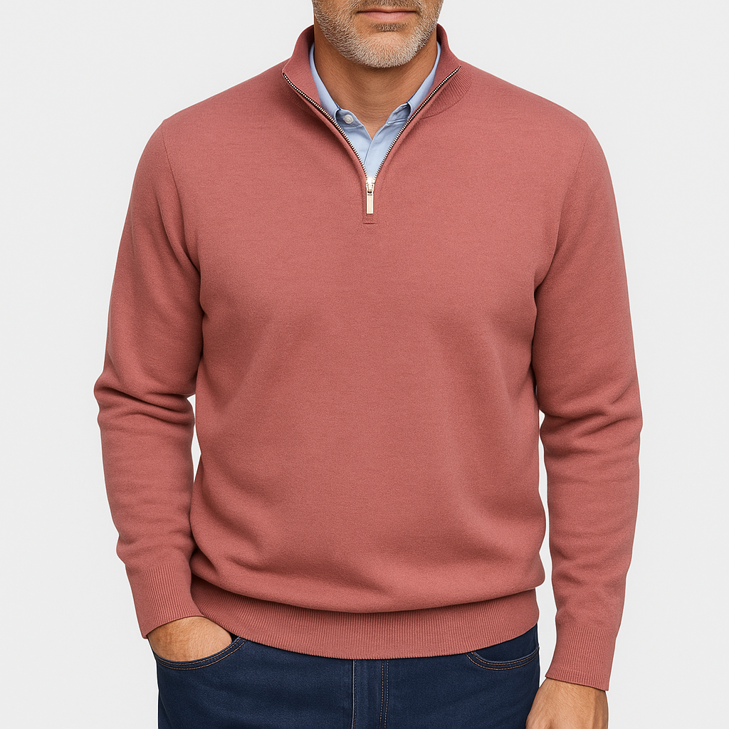 Ariston | Zip Collar Knit Sweater