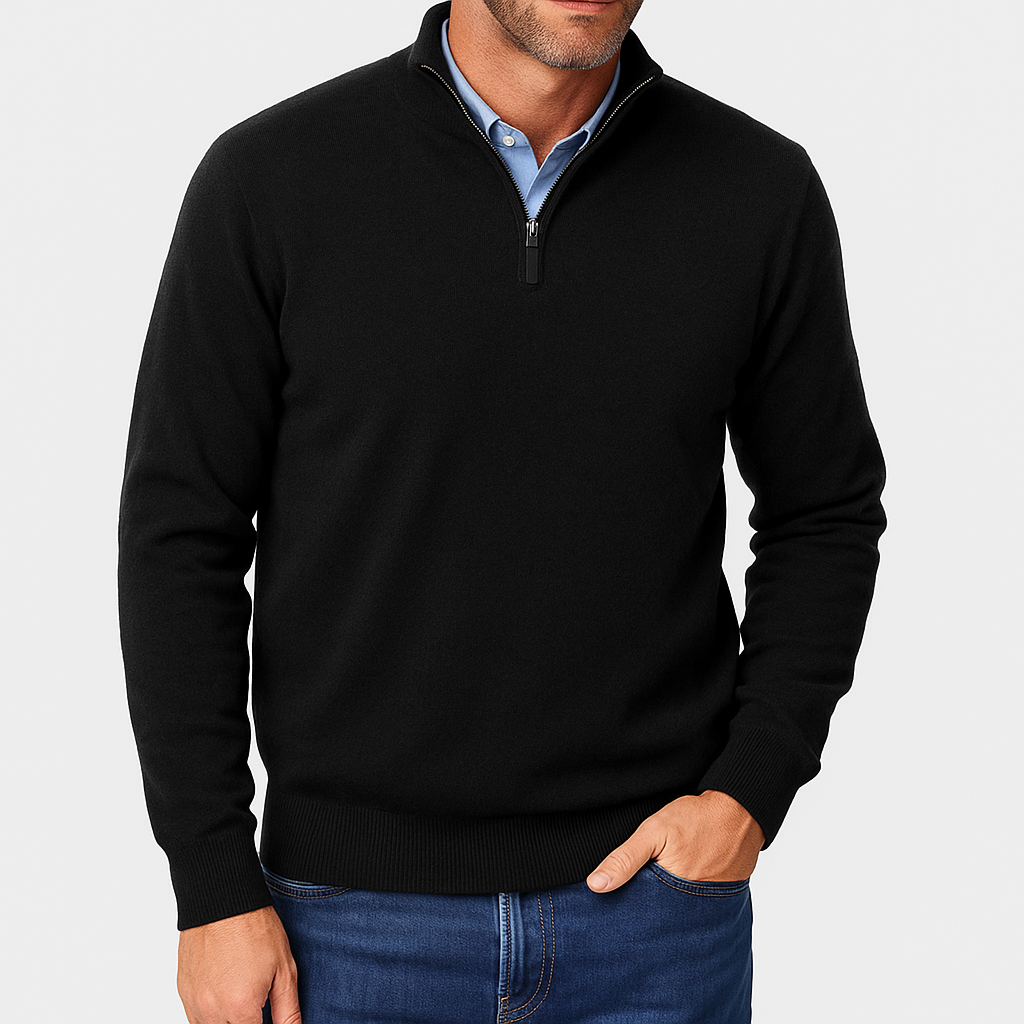 Ariston | Zip Collar Knit Sweater