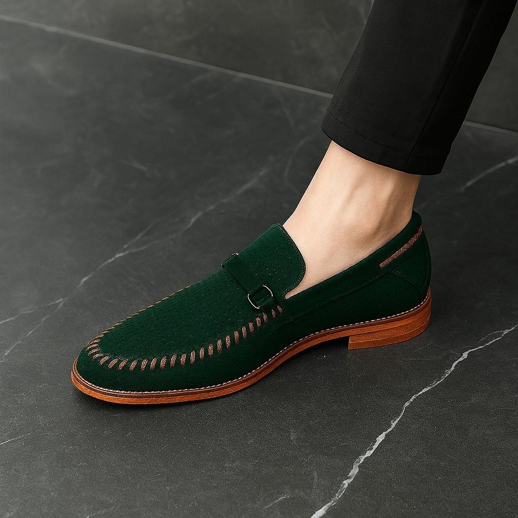 Ariston | Hollow Suede Moccasins