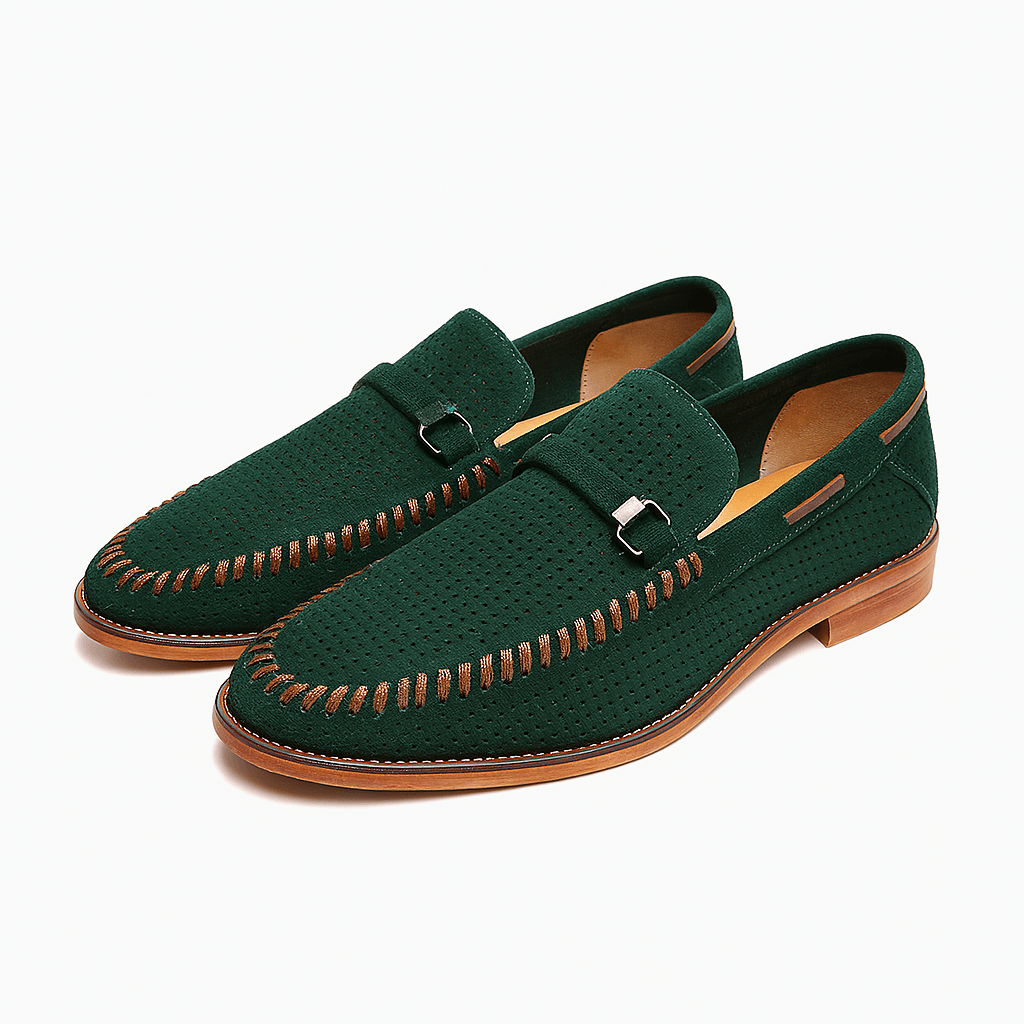 Ariston | Hollow Suede Moccasins