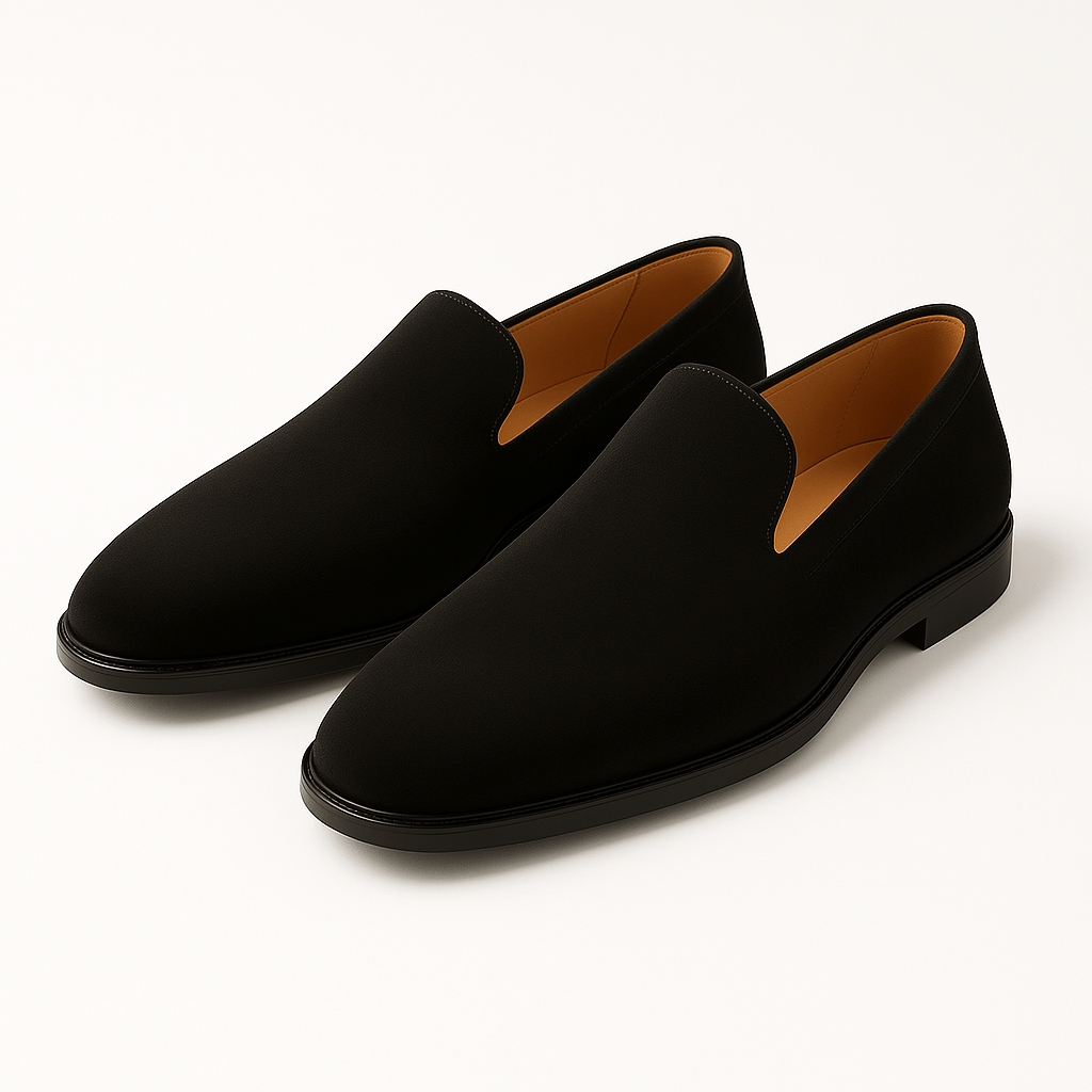 Ariston | Pointed Leather Red Sole Loafers