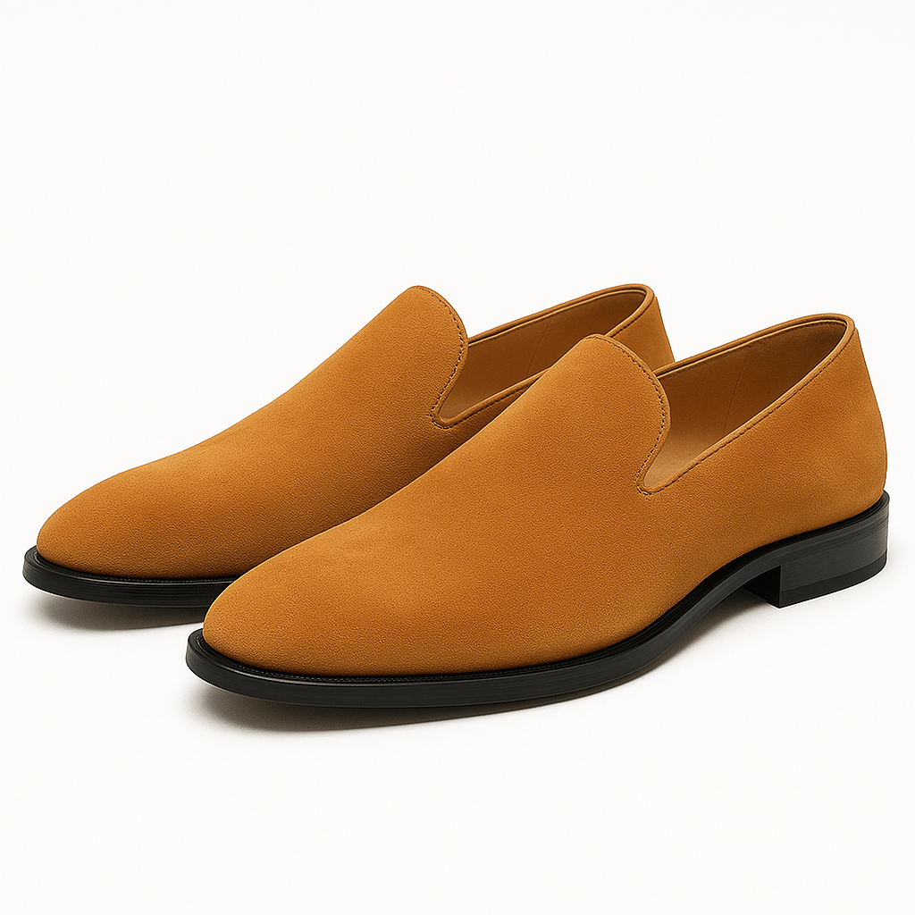 Ariston | Pointed Leather Red Sole Loafers