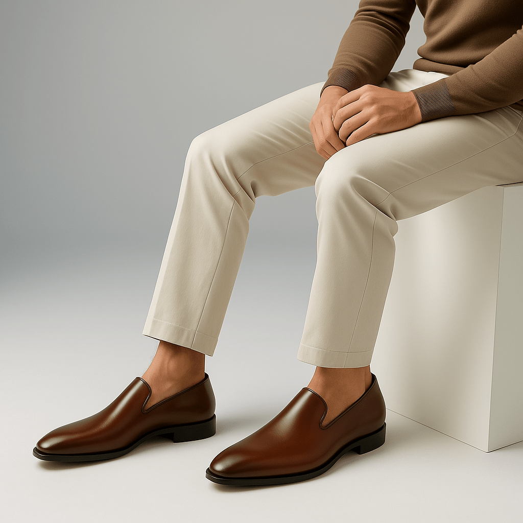 Ariston | Polished Leather Red Sole Loafers