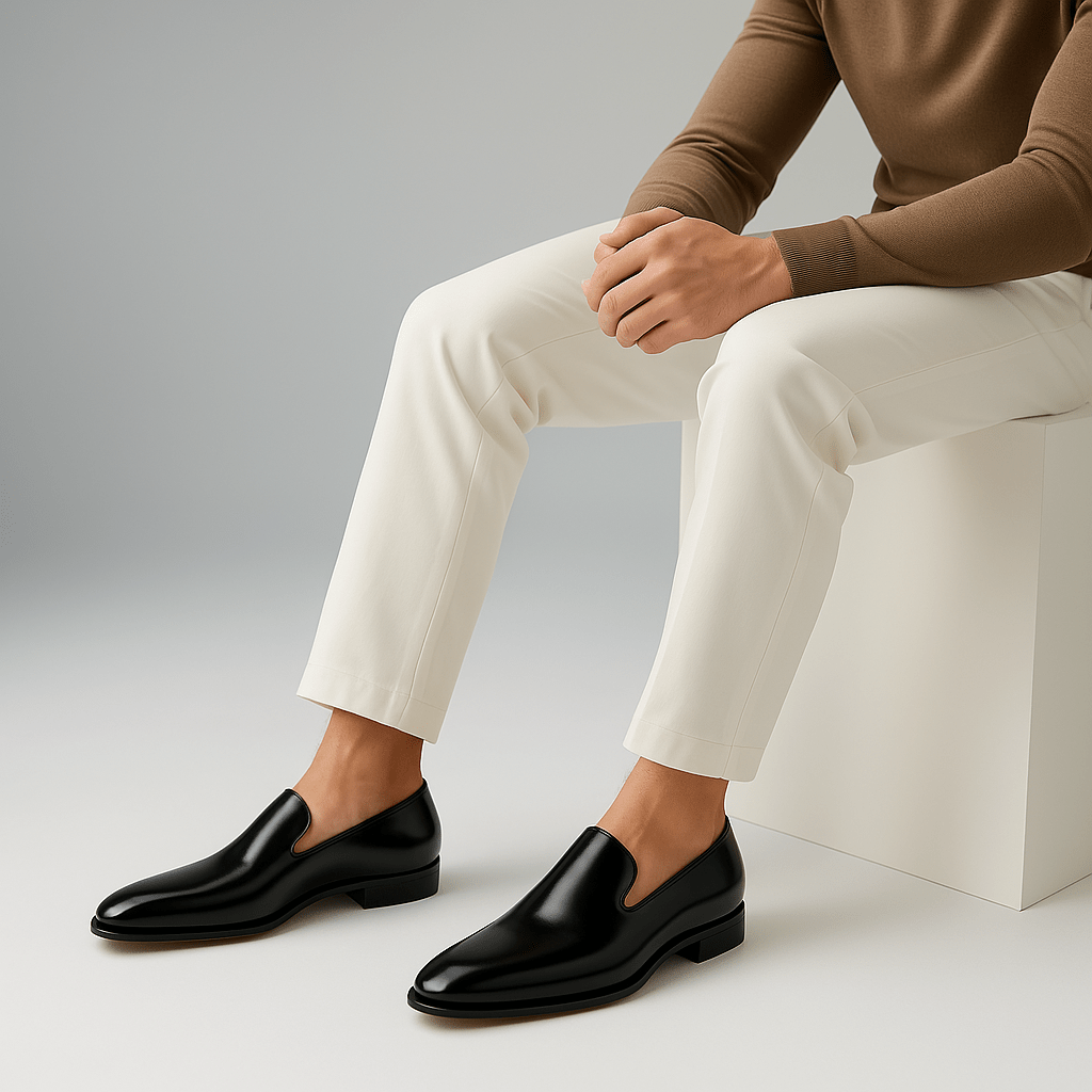 Ariston | Polished Leather Red Sole Loafers