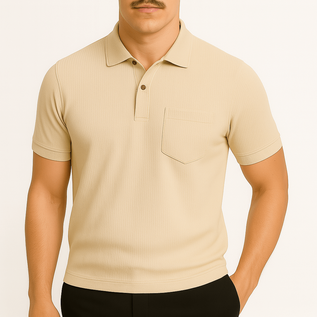 Ariston | Ribbed Cotton Polo Shirt