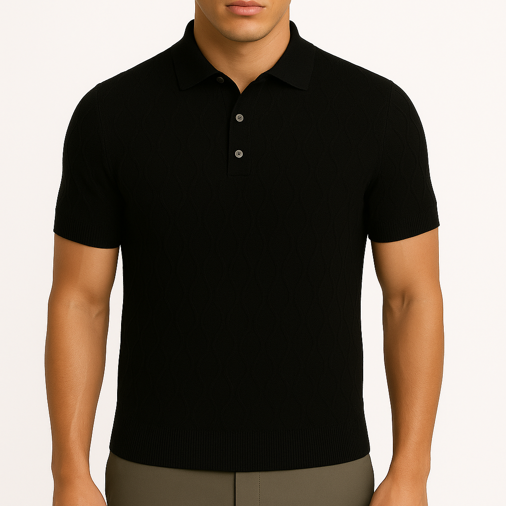 Ariston  | Short Sleeve Henley Polo Shirt
