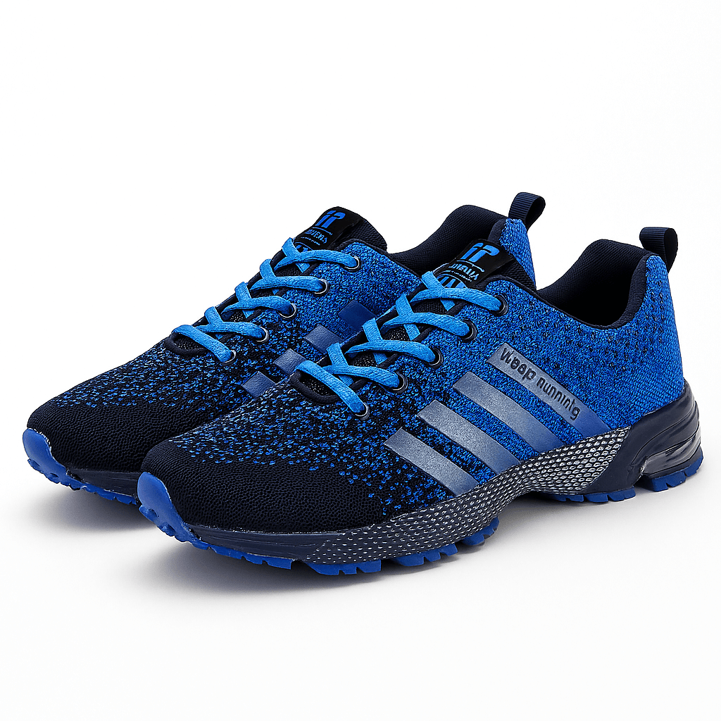 Ariston  | Striped Mesh Lace-Up Sneakers