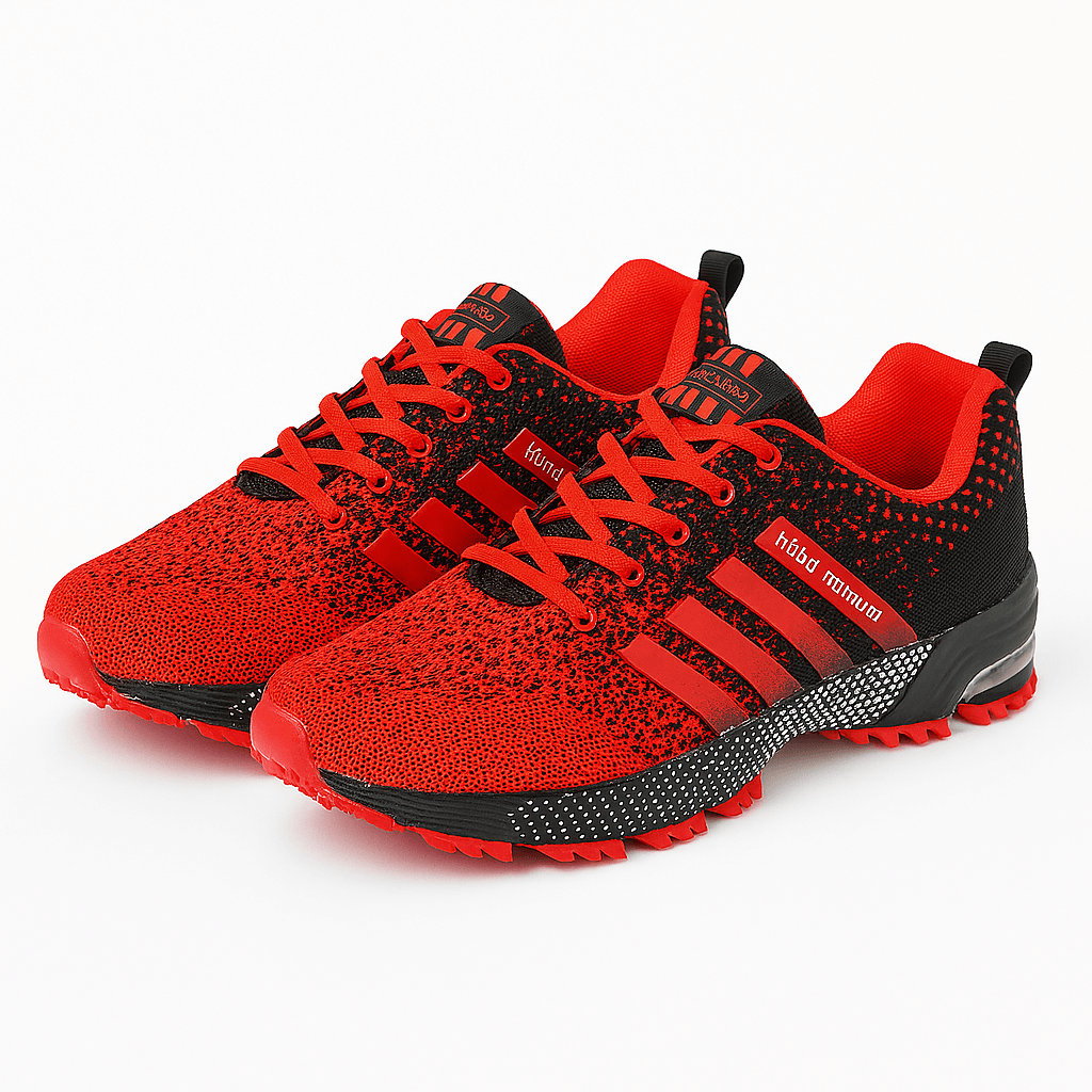 Ariston  | Striped Mesh Lace-Up Sneakers