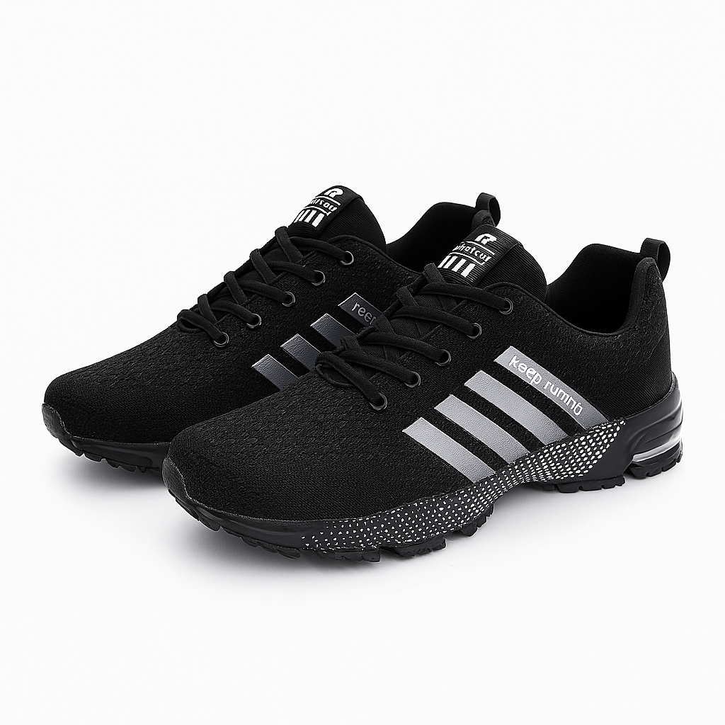 Ariston  | Striped Mesh Lace-Up Sneakers