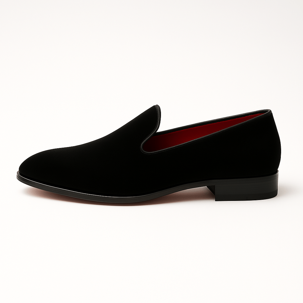 Ariston | Velvet Square Toe Loafers