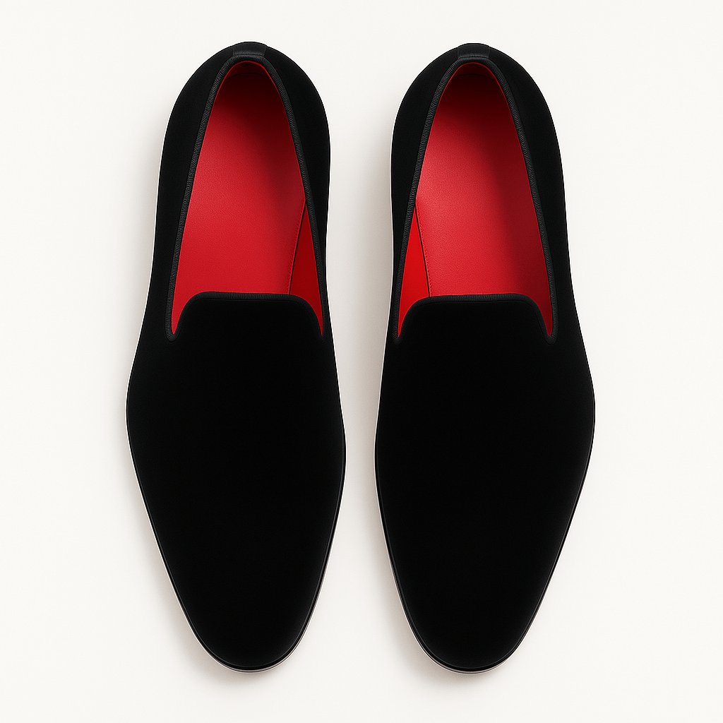 Ariston | Velvet Square Toe Loafers
