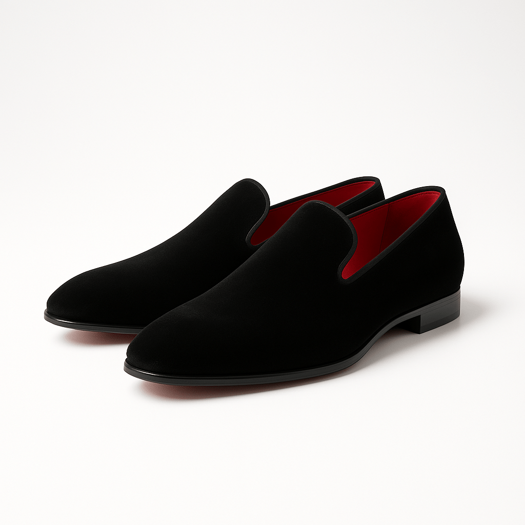 Ariston | Velvet Square Toe Loafers