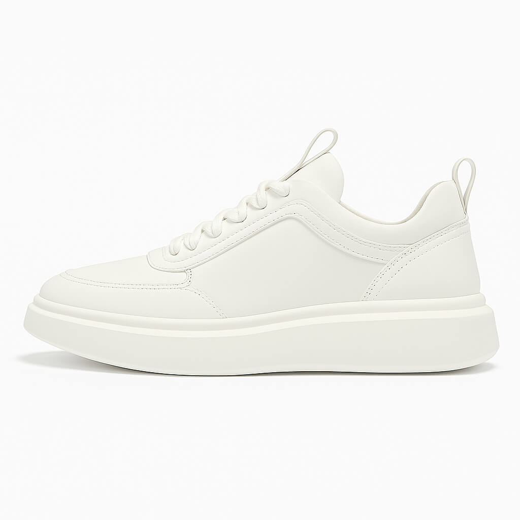 Ariston  | White Leather Platform Sneakers