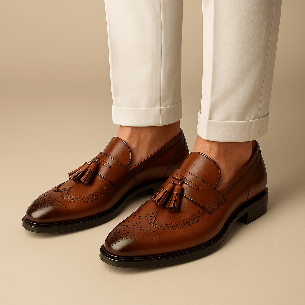 Ariston | Wingtip Tassel Loafers