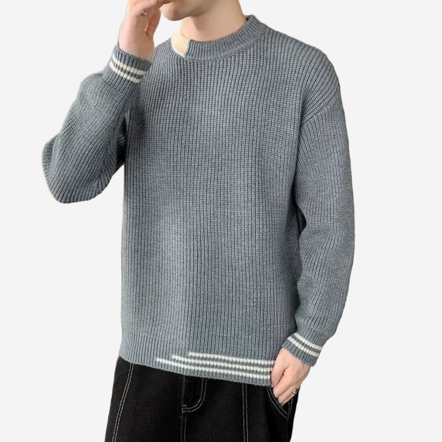 Ariston | Ribbed Crew Neck Sweater