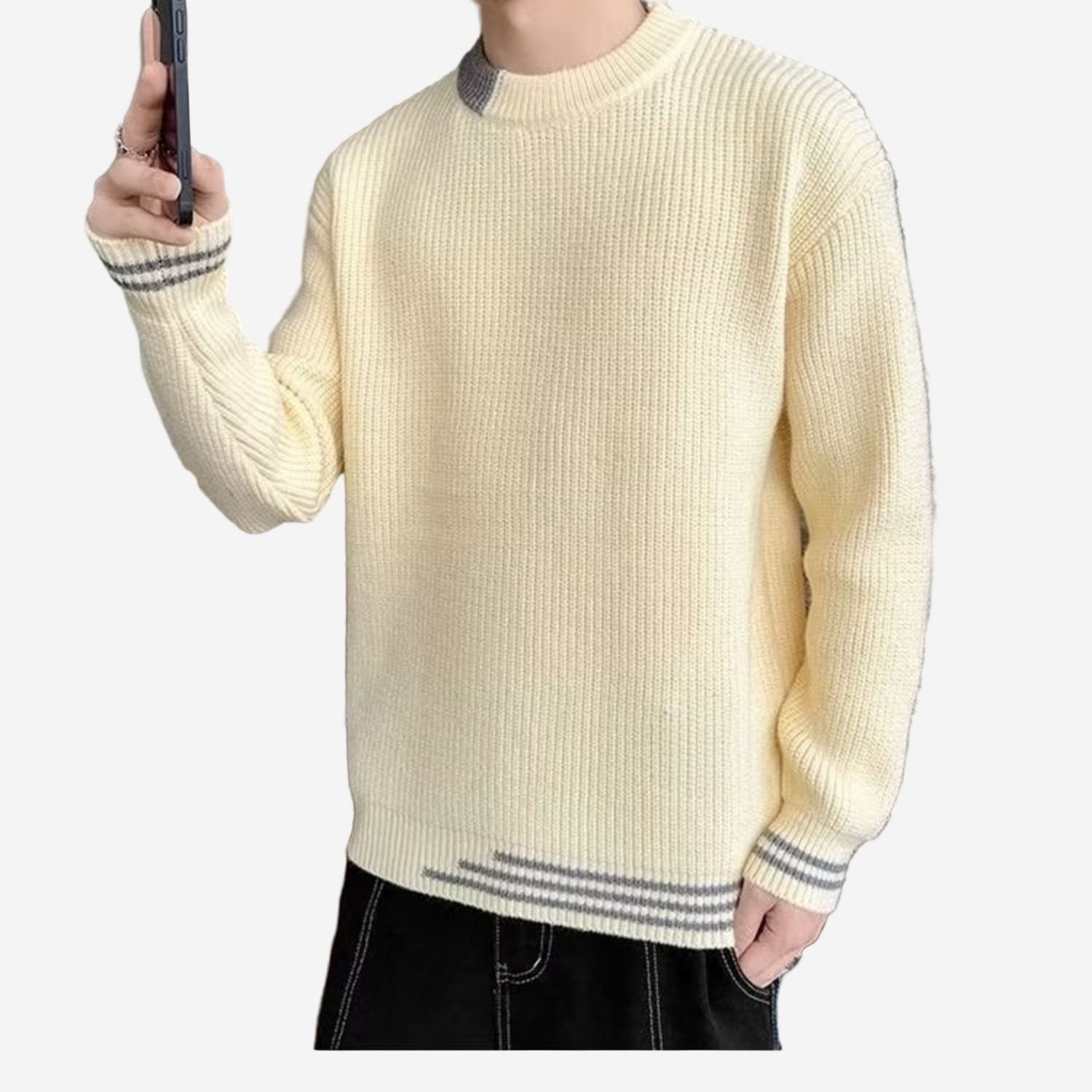 Ariston | Ribbed Crew Neck Sweater