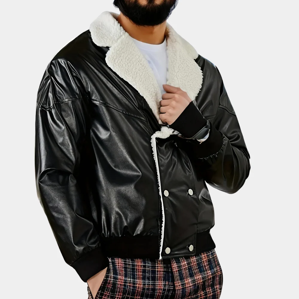 Ariston | Faux Shearling Bomber Jacket
