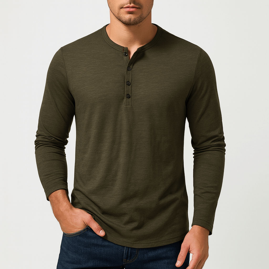 Ariston | Henley Long Sleeve Shirt