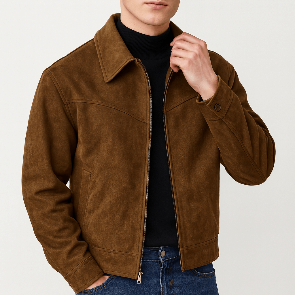 Ariston | Suede Bomber Jacket