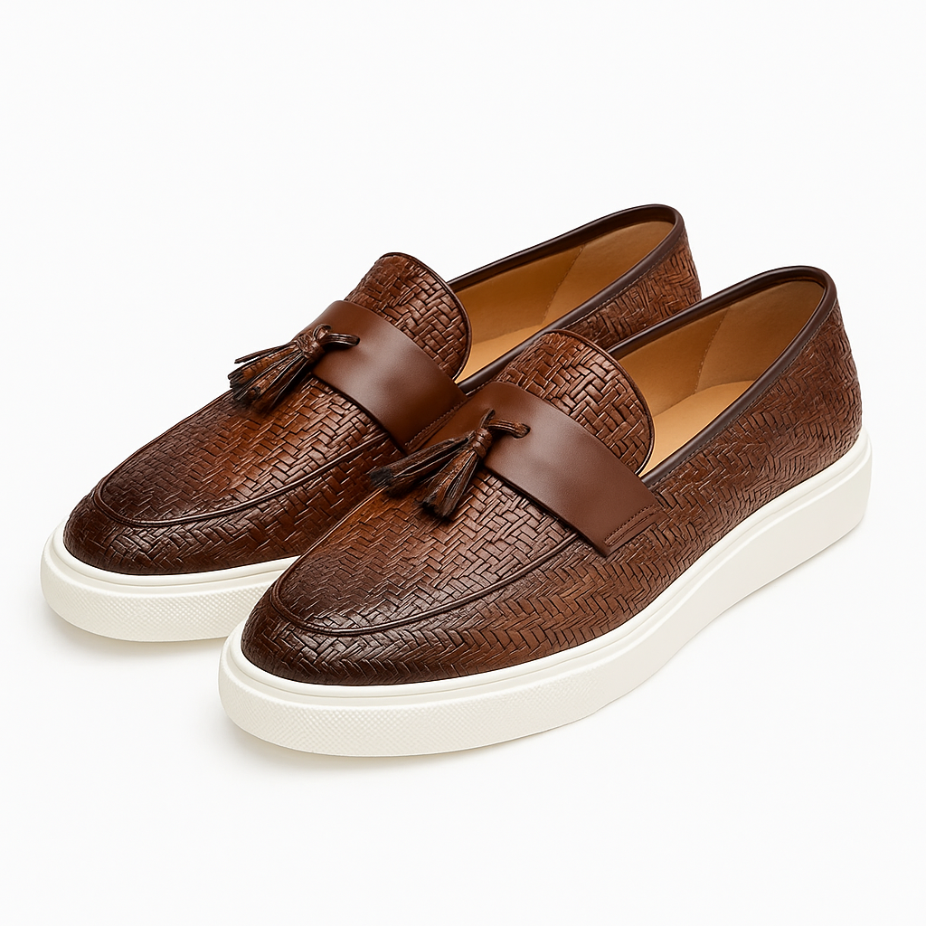 Ariston | Cavallo Woven Leather Loafers