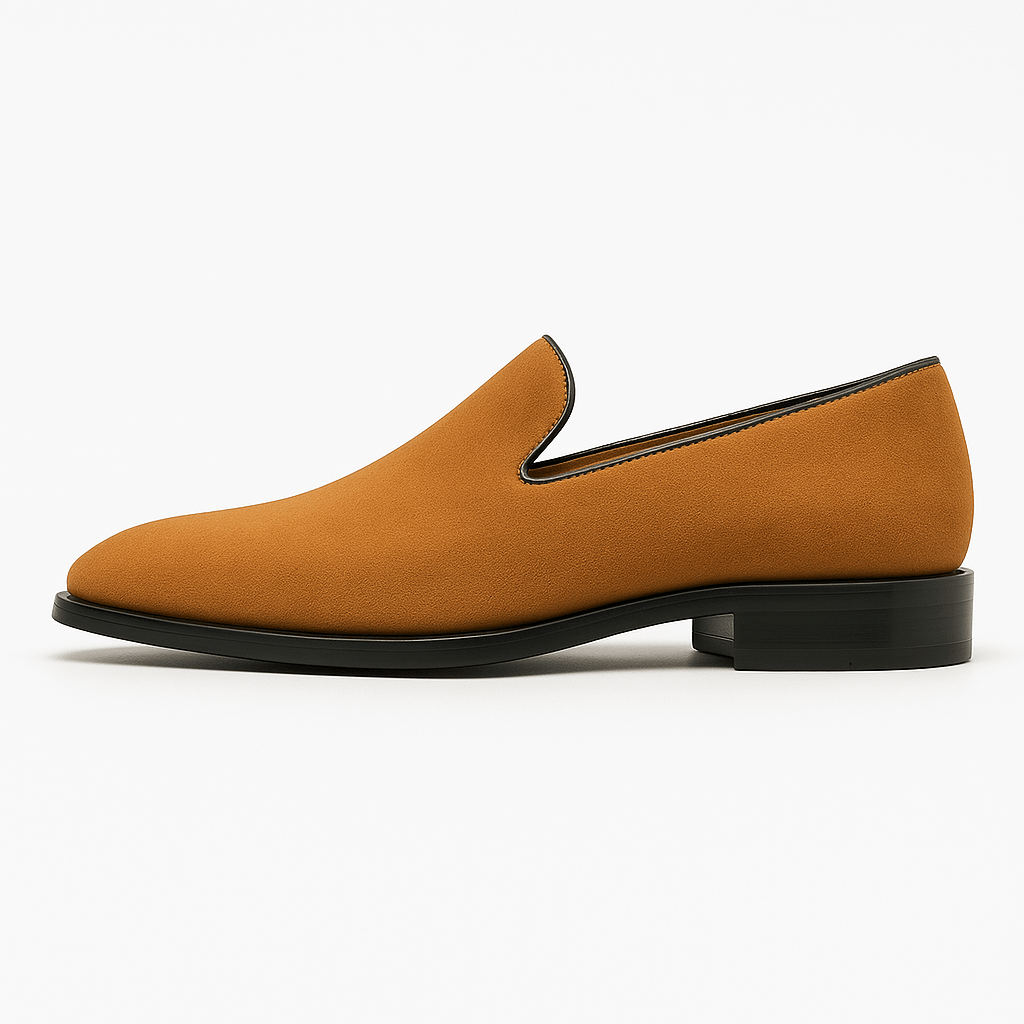 Ariston | Pointed Leather Red Sole Loafers