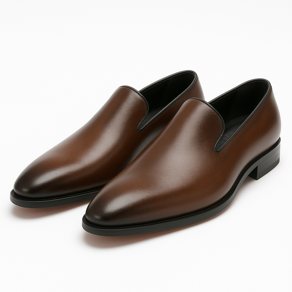 Ariston | Polished Leather Red Sole Loafers