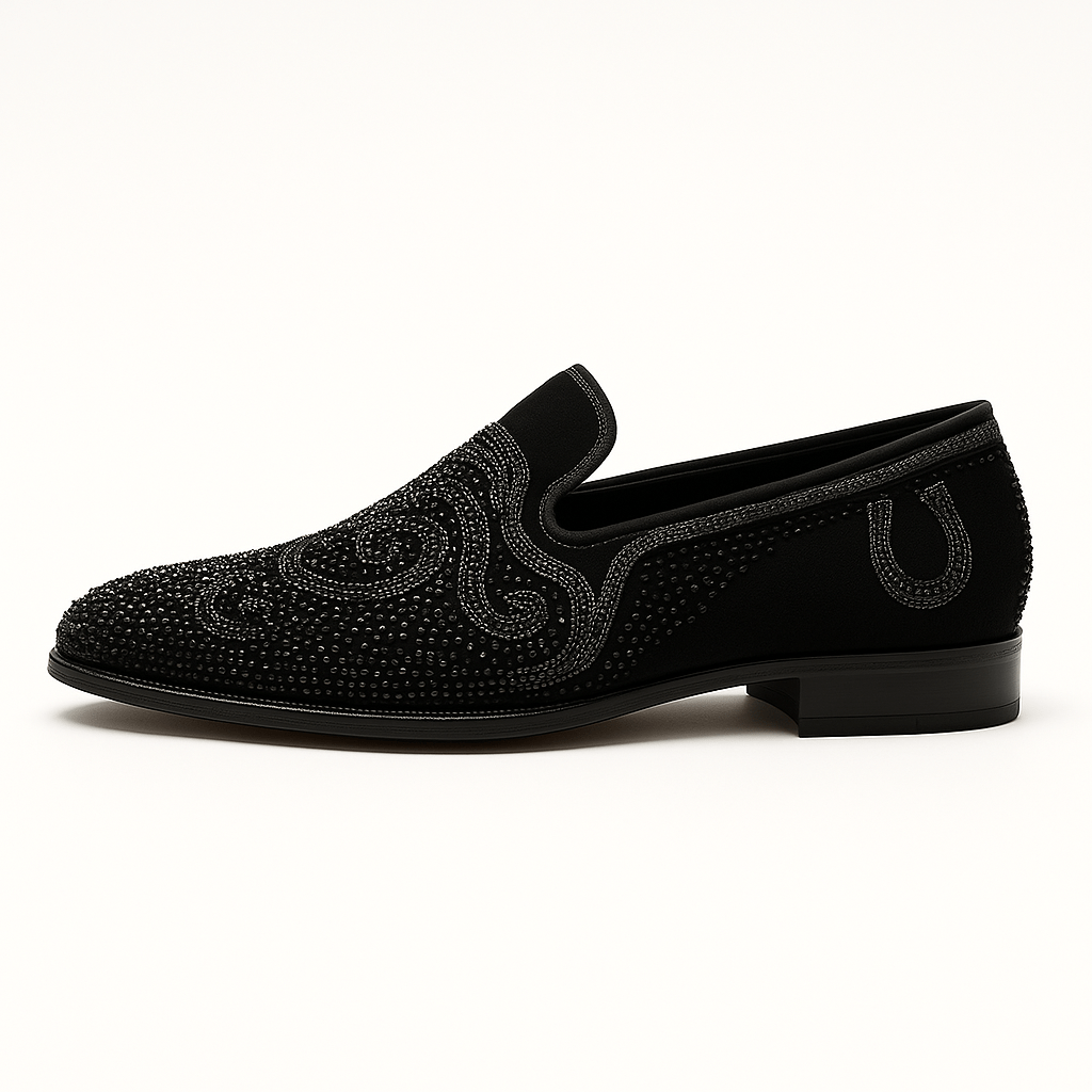Ariston | Spiked Heel Leather Loafers