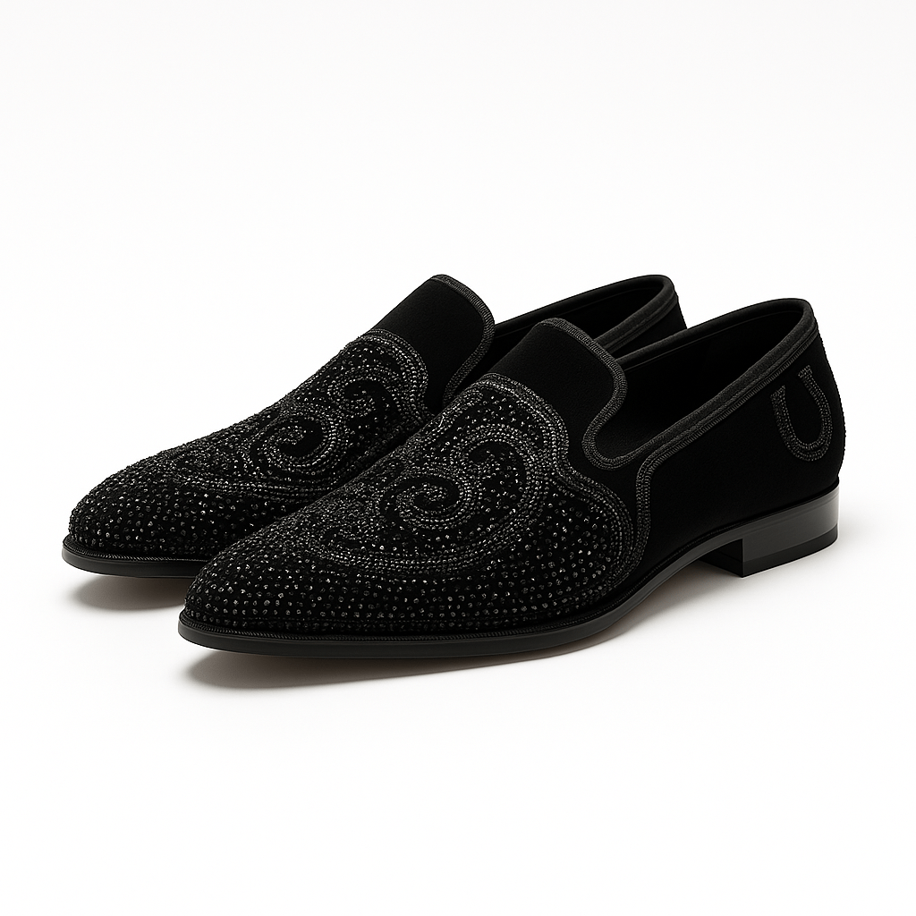 Ariston | Spiked Heel Leather Loafers