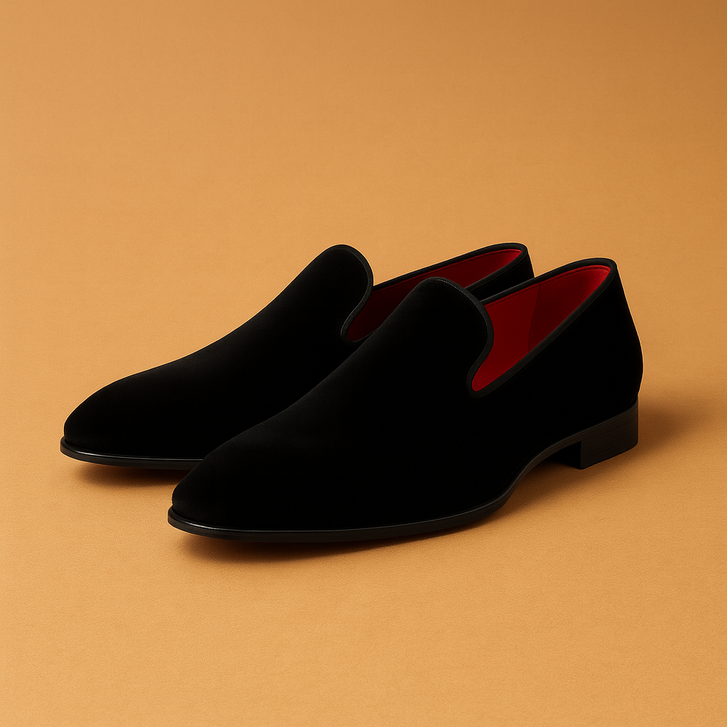 Ariston | Velvet Square Toe Loafers