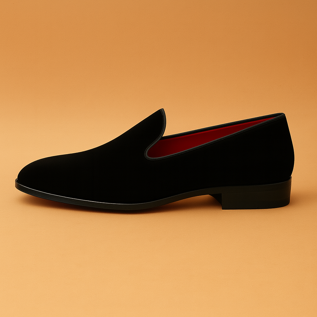 Ariston | Velvet Square Toe Loafers