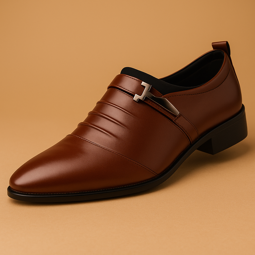 Klassieke business casual herenschoenen voor heren met puntige neus en comfortabele binnenzool, perfect voor kantoor en formele gelegenheden.